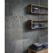 sotet rozsdabarna csempe fali burkolat cement hatasu csempe modern lakas ipari stilus loft nappali etkezo konyha.JPG